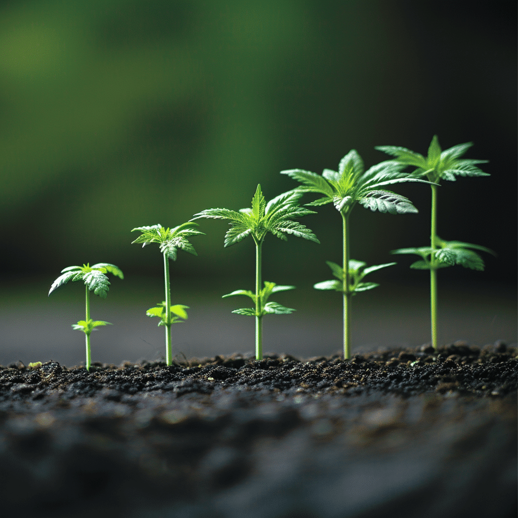 Stages of cannabis growth, from seed to harvest
