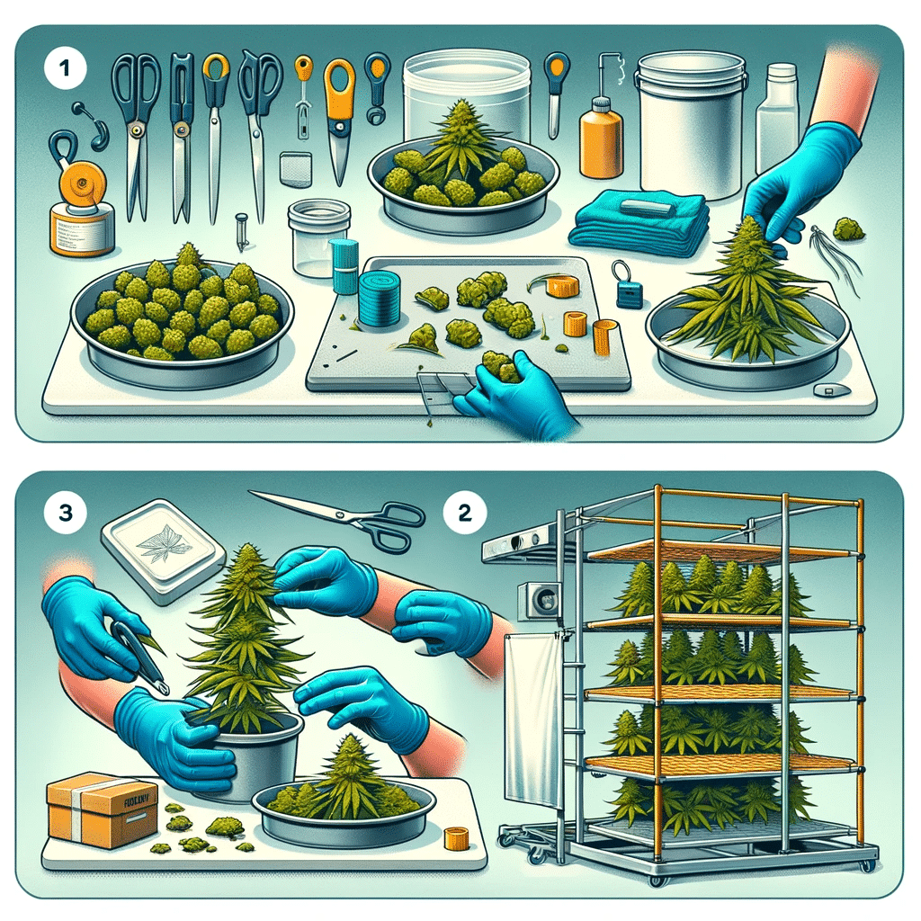 Harvesting cannabis