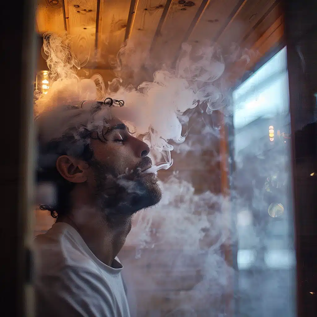 Lans smoking marijuana in a sauna in Norway