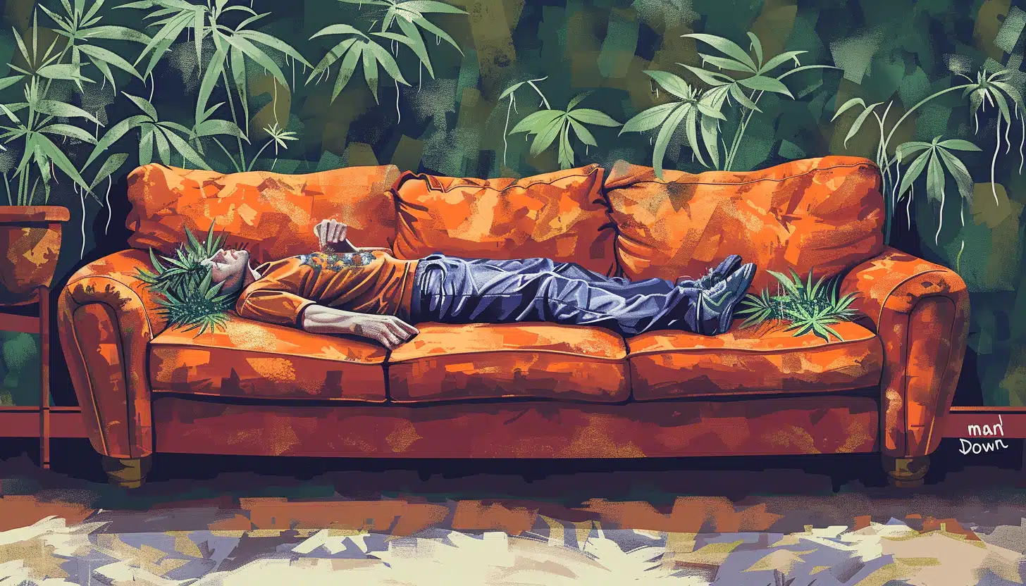 man down art weed cannabis image