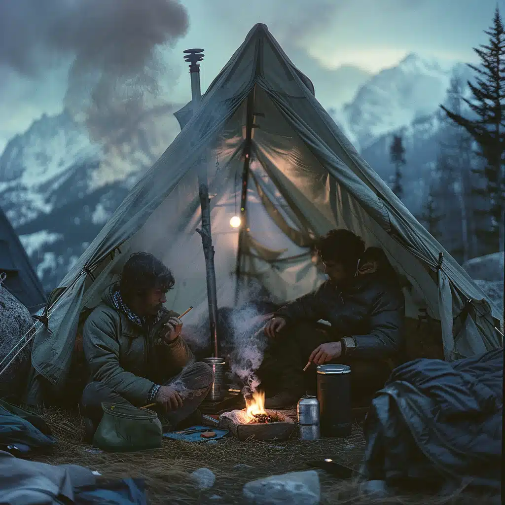 A group event is elevated when smoking inside a tent