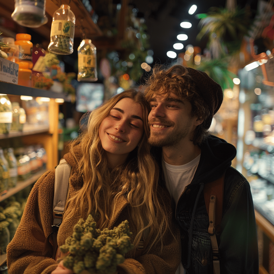 10 Unique Stoner-Infused Date Night Ideas 6 A couple enjoying their purchase together.
